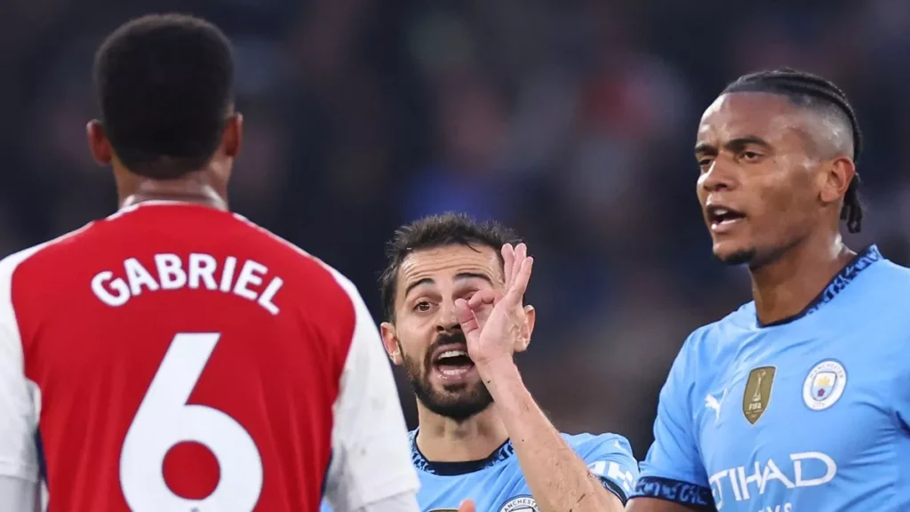 Third Man City player to criticise Arsenal’s “drama” is Manuel Akanji, who pokes fun at the title.