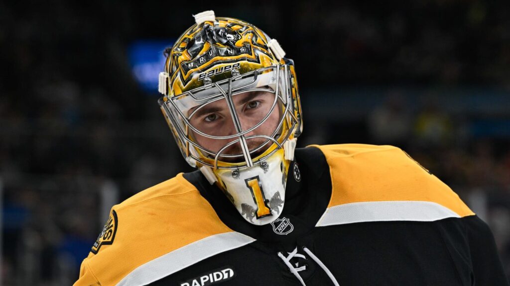 Watch: Bruins, Kings goalies tried to fight before officials stopped them