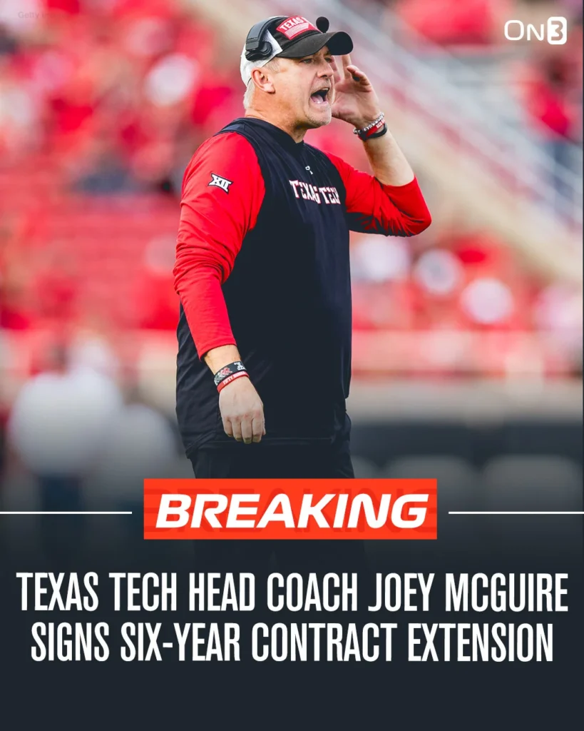 ESPN BOMBSHELL NEWS: Texas Tech Red Raiders Football Head Coach Joey McGuire who has been with them since November 8,2021 Shocks College Football World, Rejecting $8.8 Million OCC Offers From Penn State and Missouri Tigers, Reaffirming Unwavering Loyalty to Texas tech. His Bold Decision Stirs Controversy, Earning Praise And Criticism Alike, While Cementing His Legacy As…
