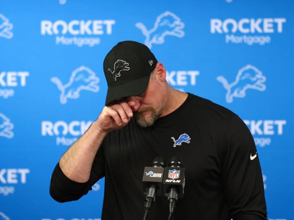TOUCH DOWN: Detroit lions fans react in shock as the head coach Dan Campbell officially Announced his Departure from the team following a $54.2 million contract deal with the..…