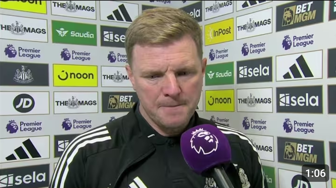 Eddie Howe gave arguably his most telling answer in a press conference all season