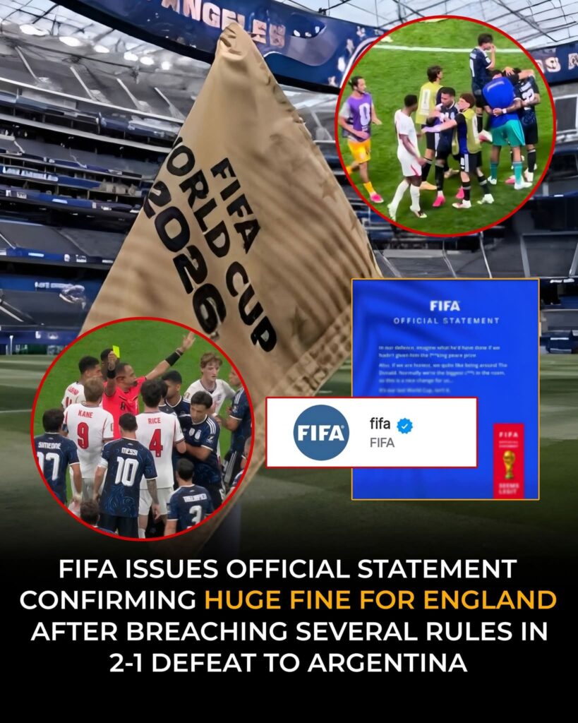 FIFA has found itself at the center of another major controversy after reports that England have been fined following their recent World Cup clash